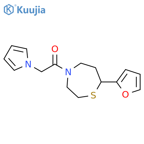 1-[7-(furan-2-yl)-1,4-thiazepan-4-yl]-2-(1H-pyrrol-1-yl)ethan-1-one structure