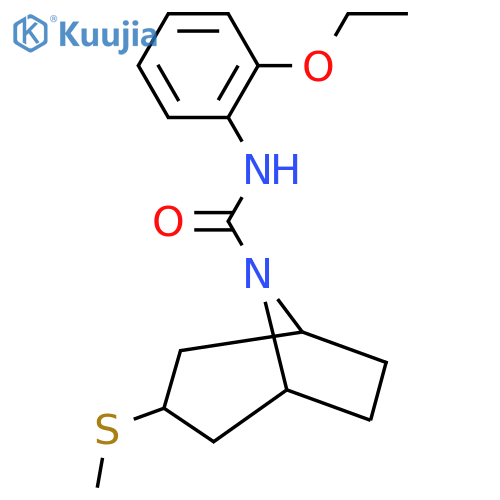 N-(2-ethoxyphenyl)-3-(methylsulfanyl)-8-azabicyclo3.2.1octane-8-carboxamide structure