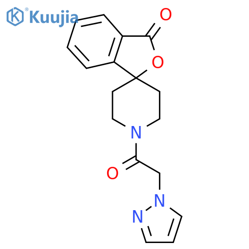 1'-2-(1H-pyrazol-1-yl)acetyl-3H-spiro2-benzofuran-1,4'-piperidine-3-one structure