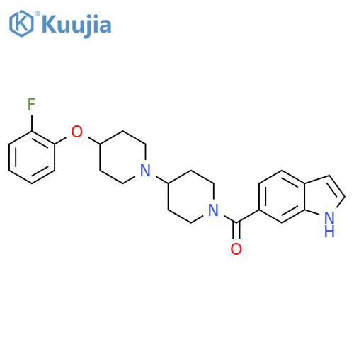 4-(2-fluorophenoxy)-1'-(1H-indole-6-carbonyl)-1,4'-bipiperidine structure