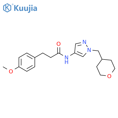 4-Methoxy-N-[1-[(tetrahydro-2H-pyran-4-yl)methyl]-1H-pyrazol-4-yl]benzenepropanamide structure