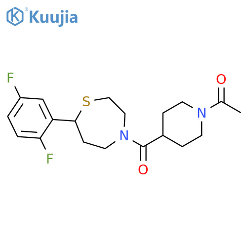 1-{4-[7-(2,5-difluorophenyl)-1,4-thiazepane-4-carbonyl]piperidin-1-yl}ethan-1-one structure