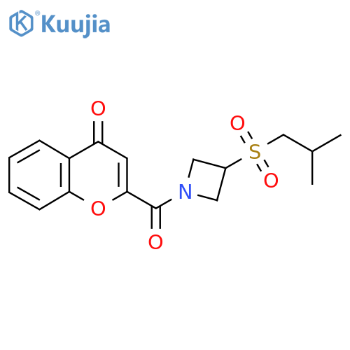 2-3-(2-methylpropanesulfonyl)azetidine-1-carbonyl-4H-chromen-4-one structure
