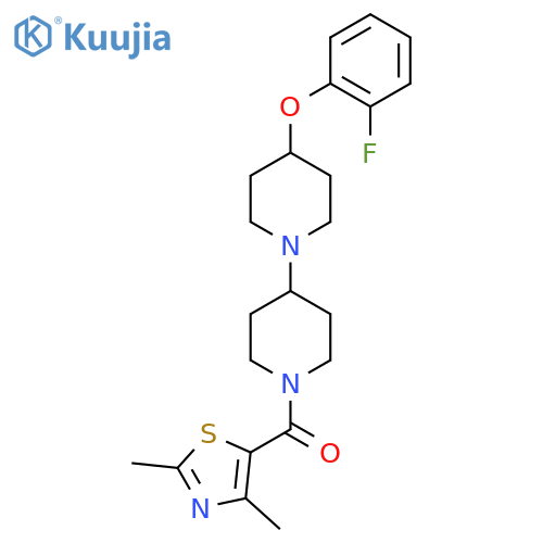1'-(2,4-dimethyl-1,3-thiazole-5-carbonyl)-4-(2-fluorophenoxy)-1,4'-bipiperidine structure