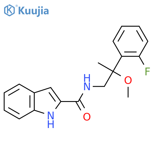 N-[2-(2-Fluorophenyl)-2-methoxypropyl]-1H-indole-2-carboxamide structure