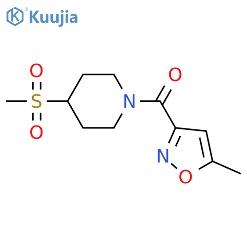 4-methanesulfonyl-1-(5-methyl-1,2-oxazole-3-carbonyl)piperidine structure