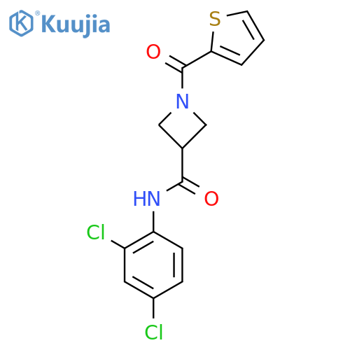 N-(2,4-dichlorophenyl)-1-(thiophene-2-carbonyl)azetidine-3-carboxamide structure