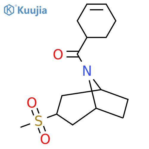 8-(cyclohex-3-ene-1-carbonyl)-3-methanesulfonyl-8-azabicyclo3.2.1octane structure