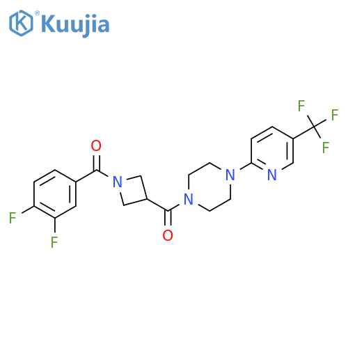 1-1-(3,4-difluorobenzoyl)azetidine-3-carbonyl-4-5-(trifluoromethyl)pyridin-2-ylpiperazine structure