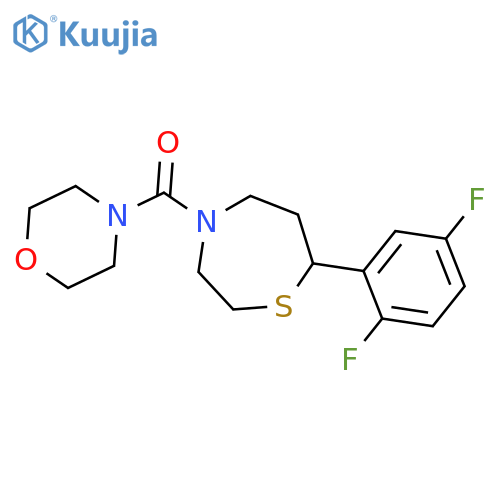 7-(2,5-difluorophenyl)-4-(morpholine-4-carbonyl)-1,4-thiazepane structure