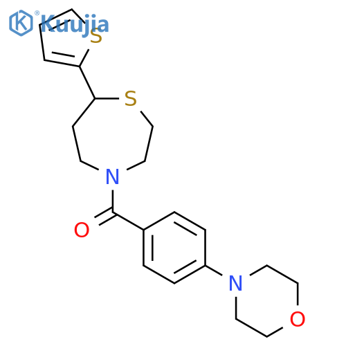 4-[4-(morpholin-4-yl)benzoyl]-7-(thiophen-2-yl)-1,4-thiazepane structure