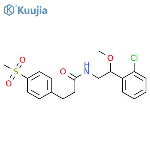 N-[2-(2-chlorophenyl)-2-methoxyethyl]-3-(4-methylsulfonylphenyl)propanamide structure