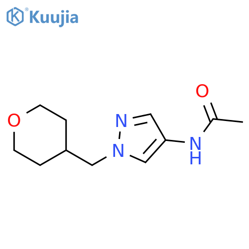 N-[1-(oxan-4-ylmethyl)pyrazol-4-yl]acetamide structure