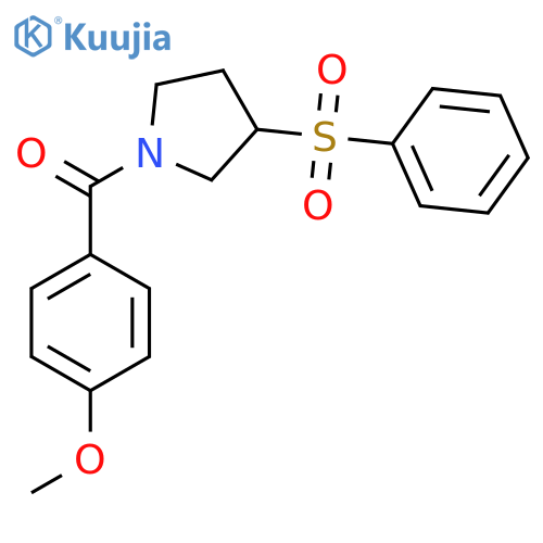 3-(benzenesulfonyl)-1-(4-methoxybenzoyl)pyrrolidine structure