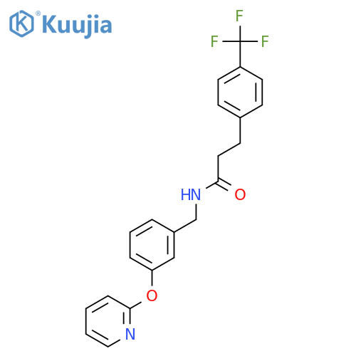 N-{3-(pyridin-2-yloxy)phenylmethyl}-3-4-(trifluoromethyl)phenylpropanamide structure