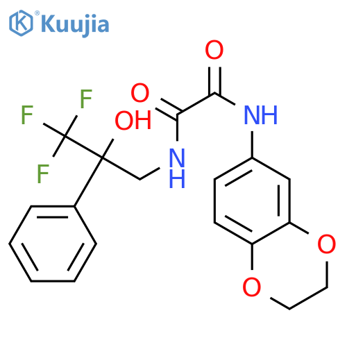 N-(2,3-dihydro-1,4-benzodioxin-6-yl)-N'-(3,3,3-trifluoro-2-hydroxy-2-phenylpropyl)ethanediamide structure