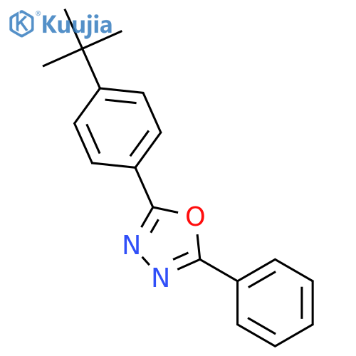 2-(4-tert-butylphenyl)-5-phenyl-1,3,4-oxadiazole structure