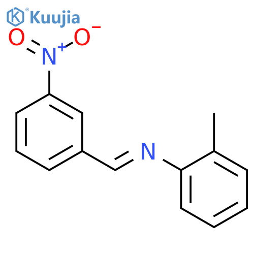 Benzenamine,2-methyl-N-[(3-nitrophenyl)methylene]- structure