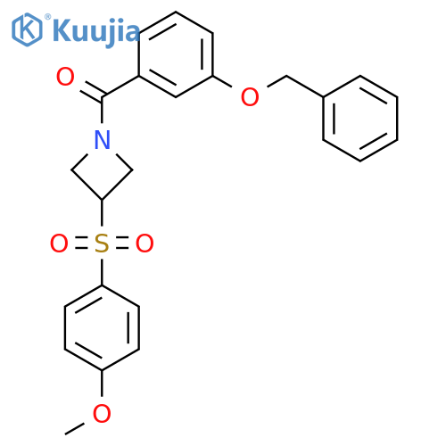 1-3-(benzyloxy)benzoyl-3-(4-methoxybenzenesulfonyl)azetidine structure