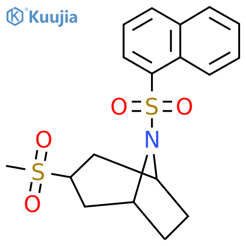 3-methanesulfonyl-8-(naphthalene-1-sulfonyl)-8-azabicyclo3.2.1octane structure