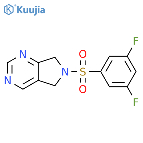 6-(3,5-difluorobenzenesulfonyl)-5H,6H,7H-pyrrolo3,4-dpyrimidine structure