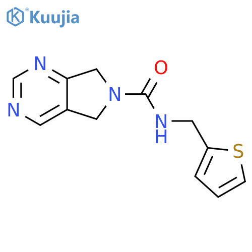 N-(thiophen-2-yl)methyl-5H,6H,7H-pyrrolo3,4-dpyrimidine-6-carboxamide structure