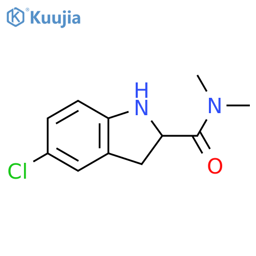 5-Chloro-2,3-dihydro-1H-indole-2-carboxylic acid dimethylamide structure