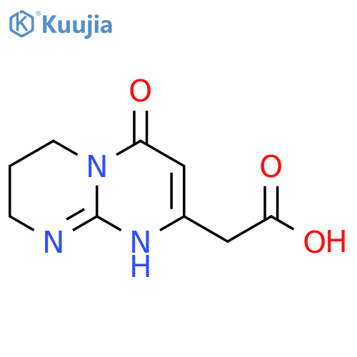 2-{6-oxo-1H,2H,3H,4H,6H-pyrimido[1,2-a][1,3]diazin-8-yl}acetic acid structure
