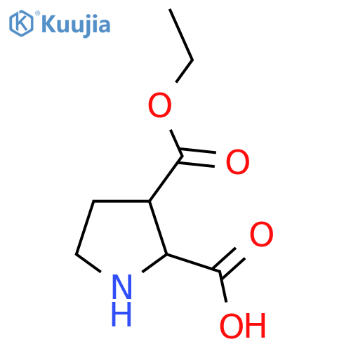 3-(Ethoxycarbonyl)pyrrolidine-2-carboxylic acid structure