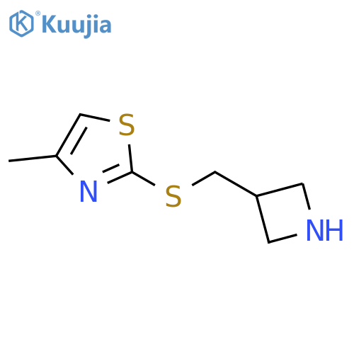 2-{[(azetidin-3-yl)methyl]sulfanyl}-4-methyl-1,3-thiazole structure