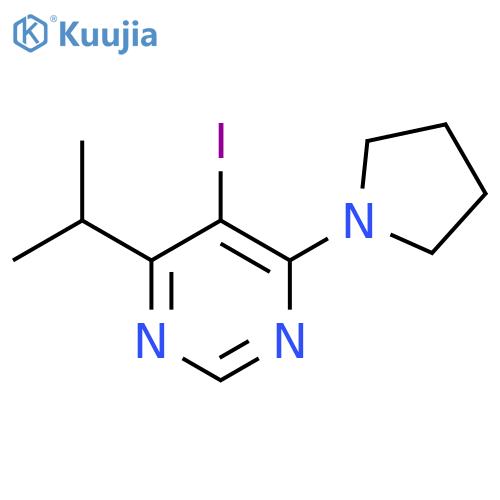 5-Iodo-4-isopropyl-6-pyrrolidin-1-yl-pyrimidine structure