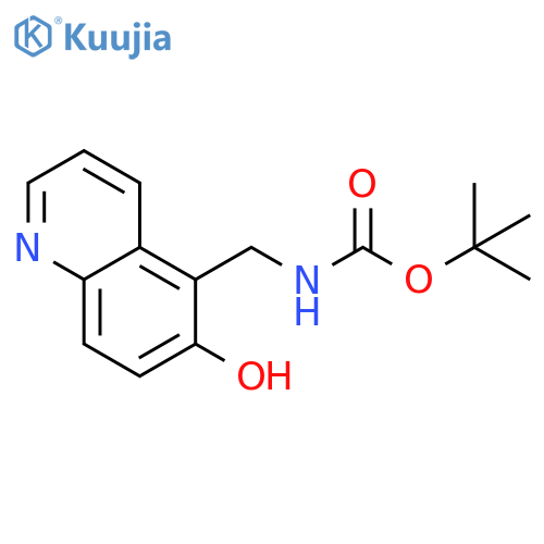 tert-butyl N-[(6-hydroxyquinolin-5-yl)methyl]carbamate structure