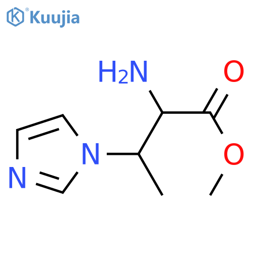 methyl 2-amino-3-(1H-imidazol-1-yl)butanoate structure