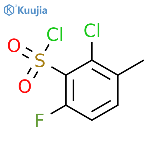 2-Chloro-6-fluoro-3-methylbenzenesulfonyl chloride structure