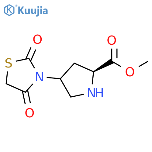 methyl 4-(2,4-dioxothiazolidin-3-yl)pyrrolidine-2-carboxylate structure