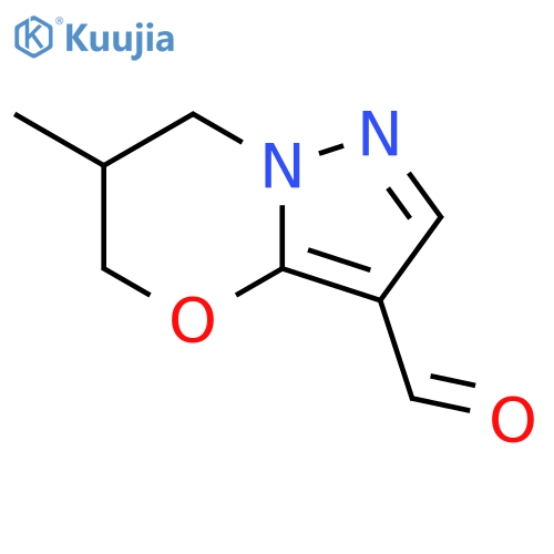 6-methyl-5H,6H,7H-pyrazolo[3,2-b][1,3]oxazine-3-carbaldehyde structure