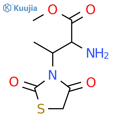 methyl 2-amino-3-(2,4-dioxothiazolidin-3-yl)butanoate structure