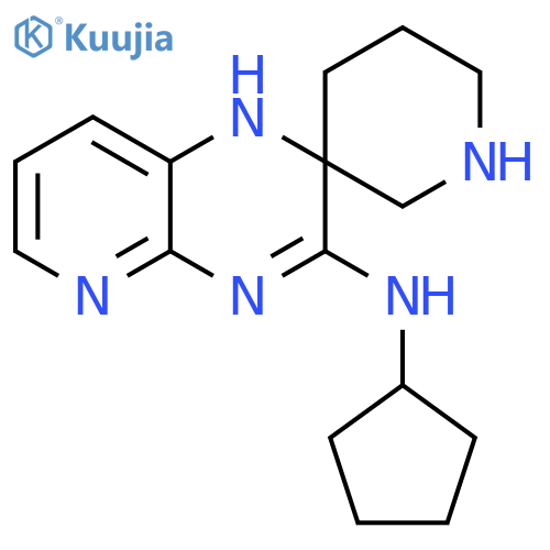 N-cyclopentyl-1'H-spiro[piperidine-3,2'-pyrido[2,3-b]pyrazine]-3'-amine structure
