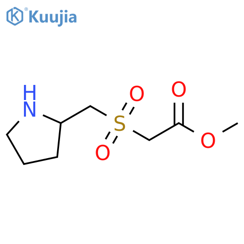 methyl 2-(pyrrolidin-2-yl)methanesulfonylacetate structure