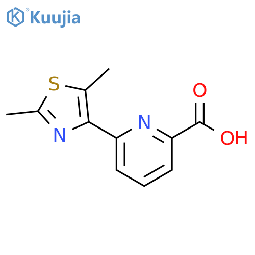 6-(2,5-dimethylthiazol-4-yl)picolinic acid structure