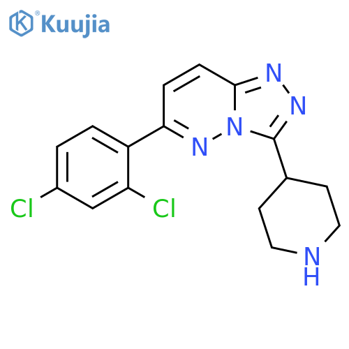 6-(2,4-Dichloro-phenyl)-3-piperidin-4-yl-[1,2,4]triazolo[4,3-b]pyridazine structure