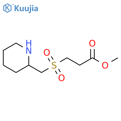 methyl 3-(piperidin-2-yl)methanesulfonylpropanoate structure
