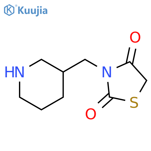 3-(piperidin-3-yl)methyl-1,3-thiazolidine-2,4-dione structure