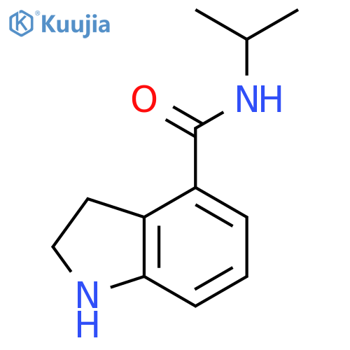 2,3-Dihydro-1H-indole-4-carboxylic acid isopropylamide structure