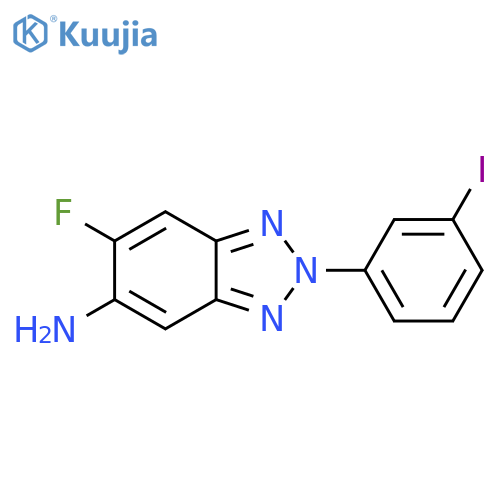 6-Fluoro-2-(3-iodo-phenyl)-2H-benzotriazol-5-ylamine structure