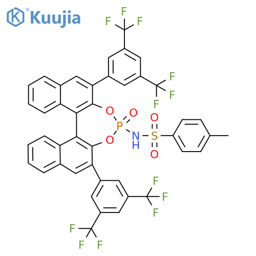 (S)-3,3'-Bis3,5-bis(trifluoromethyl)phenyl-1,1'-binaphthyl-2,2'-diyl-N-tosyl phosphoramide structure