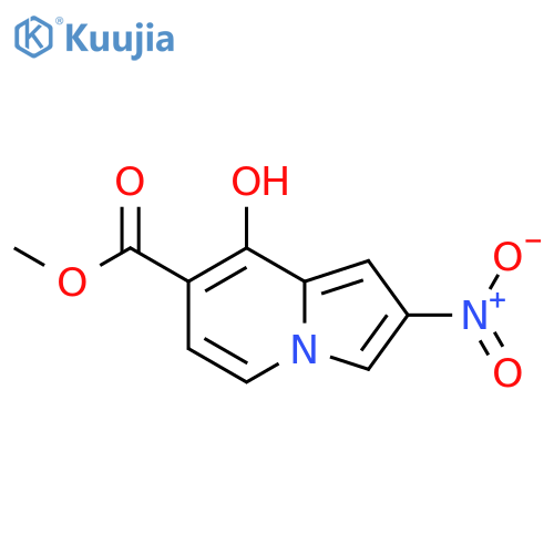 8-Hydroxy-2-nitro-indolizine-7-carboxylic acid methyl ester structure