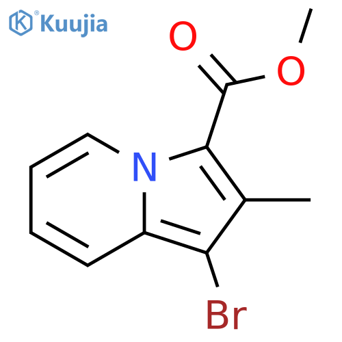 1-Bromo-2-methyl-indolizine-3-carboxylic acid methyl ester structure