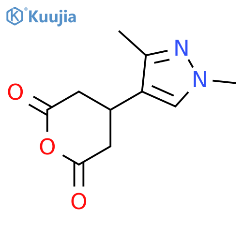 4-(1,3-dimethyl-1H-pyrazol-4-yl)oxane-2,6-dione structure