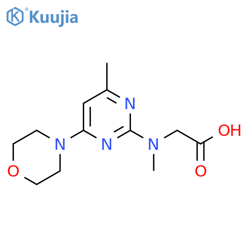 [Methyl-(4-methyl-6-morpholin-4-yl-pyrimidin-2-yl)-amino]-acetic acid structure